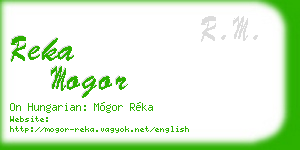 reka mogor business card