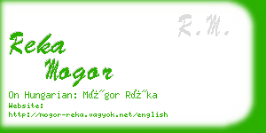 reka mogor business card